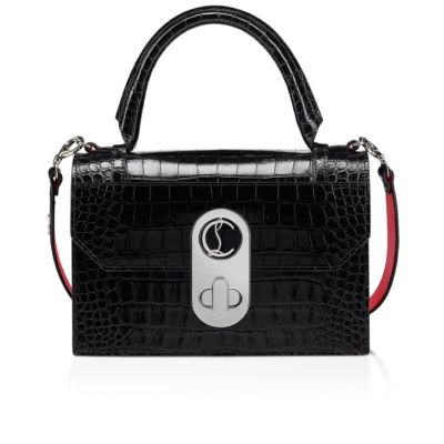 Bolsa Cruzadas Elisa Top Handle M Christian Louboutin Mujer - Negros/Plateados - 3191417BL4G